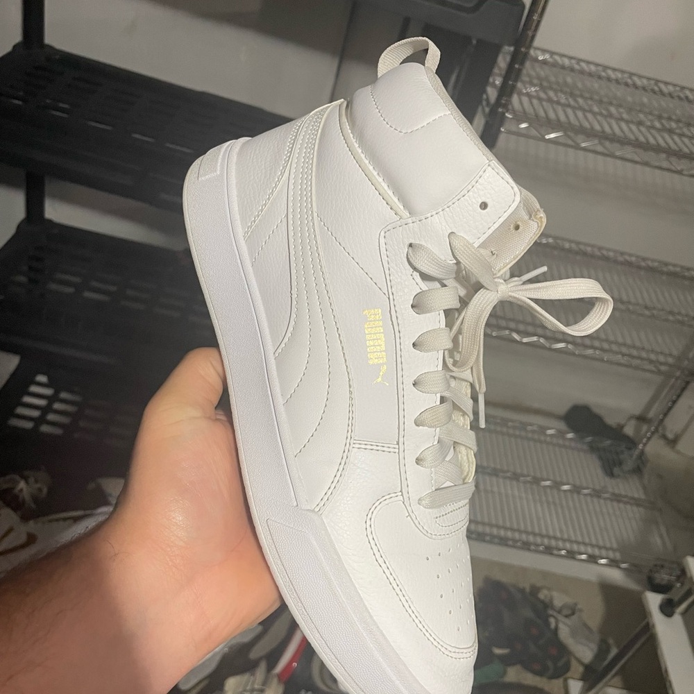 Puma Men's White High-Top Sneakers
